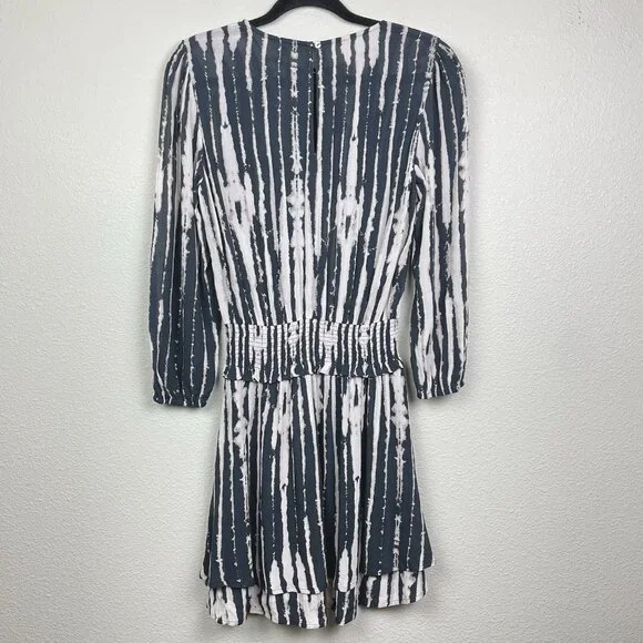 Rails NWT Inez Dress Women's Small Black Nile Mini Dress Long Sleeve Smocked - Picture 10 of 16